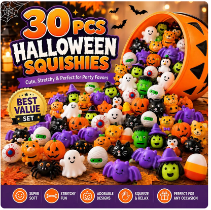 🔥 Last Day 60% OFF — 30PCS Halloween Mochi Squishy Toys | Random Styles | Party Favors